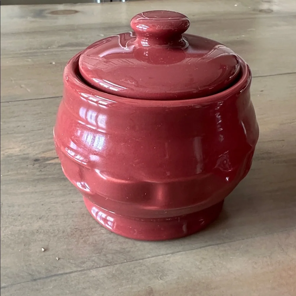 Longaberger Pottery Cream & Sugar Set - Picture 2 of 5